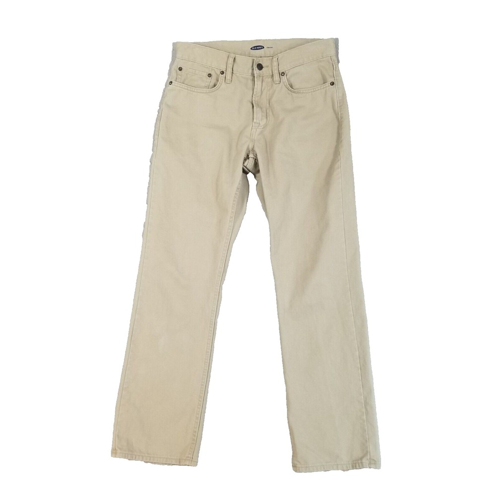 Old Navy Jeans Men 29x30 Beige Straight Fit Denim Pants Regular Retro